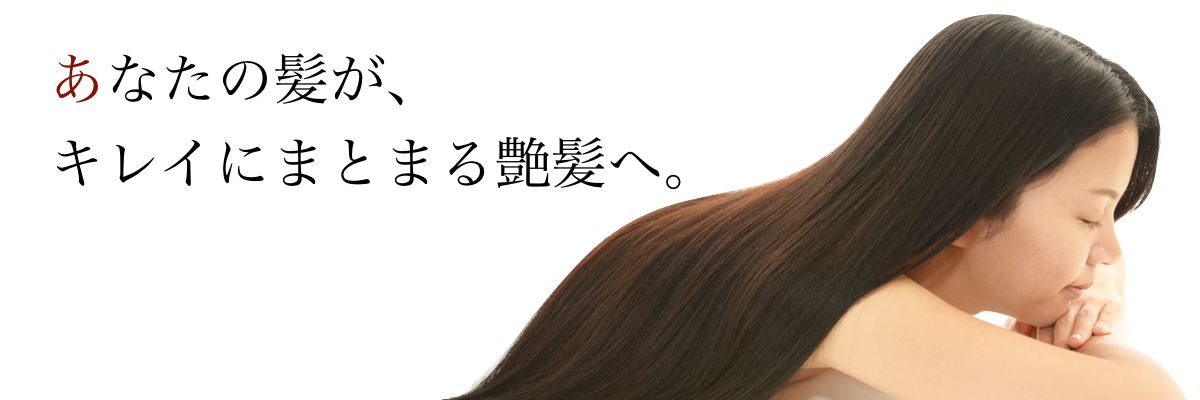 あなたの髪が、キレイにまとまる艶髪へ。